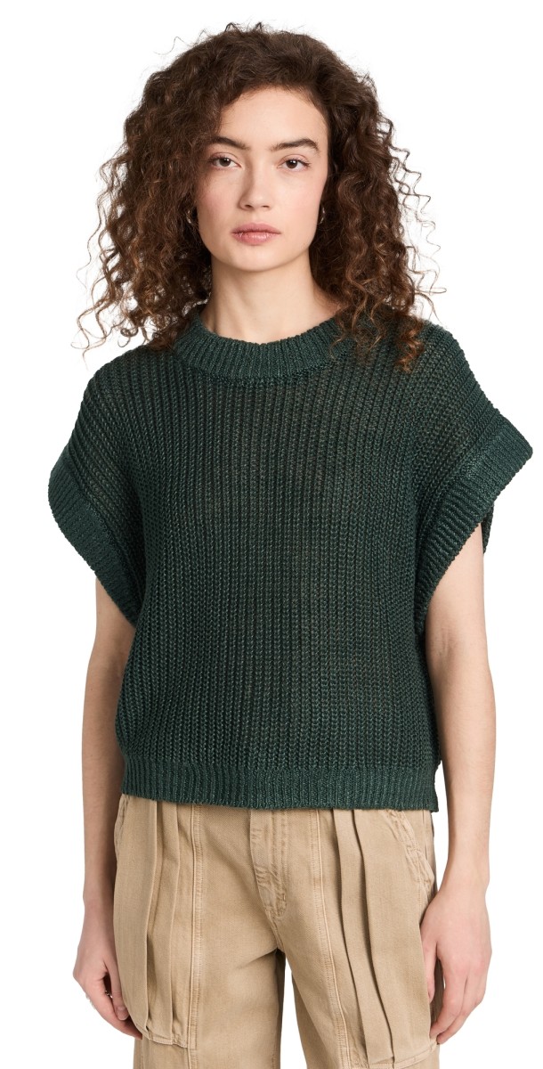 Apiece Apart Oliva Linen Vest Olivos