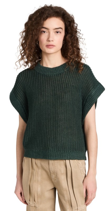Apiece Apart Oliva Linen Vest Olivos