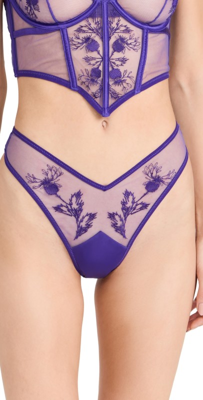 Thistle andpire Verona Highleg Thong Ultraviolet