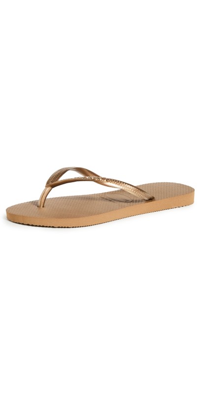 Havaianas Slim Flip Flops Bronze
