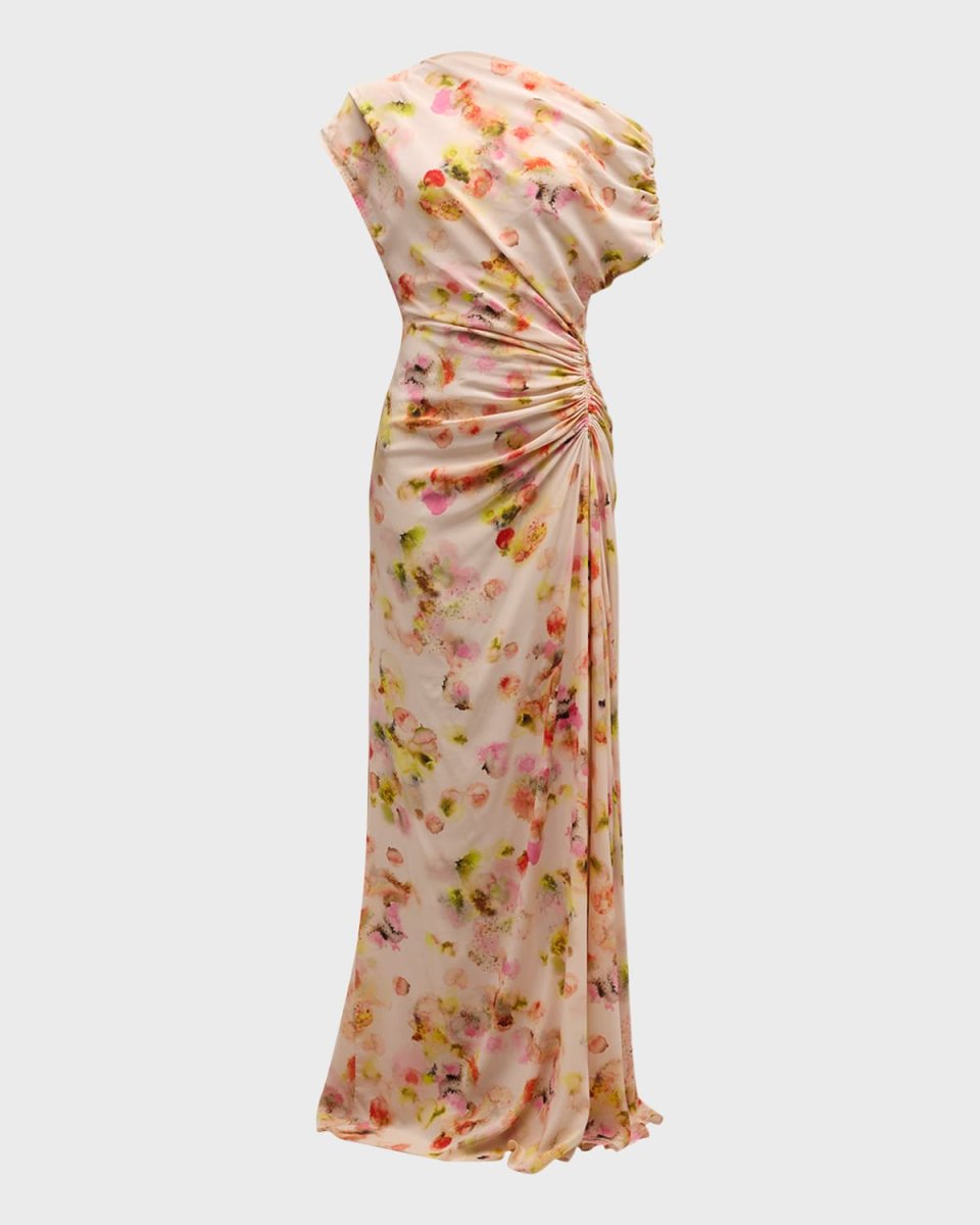 Poppy Floral Off-The-Shoulder Gown
