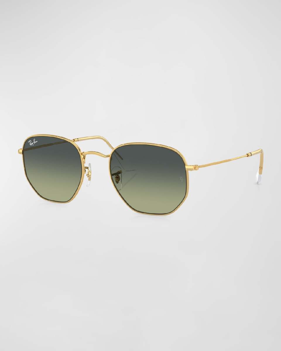 Gradient Metal Round Sunglasses