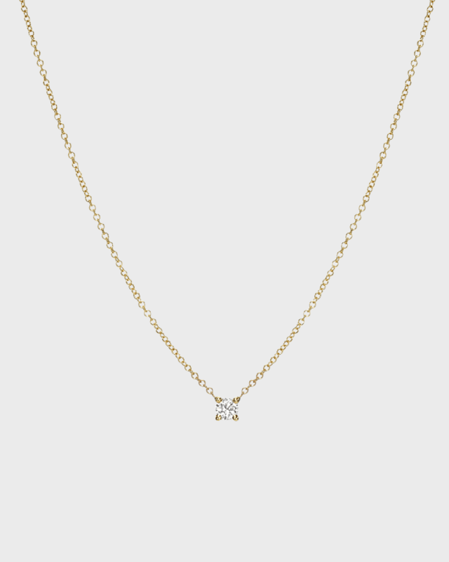 4-Prong Diamond Necklace