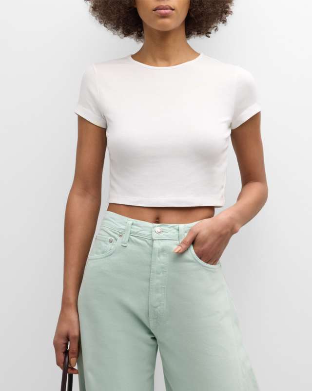 Savannah Cropped Crewneck Tee