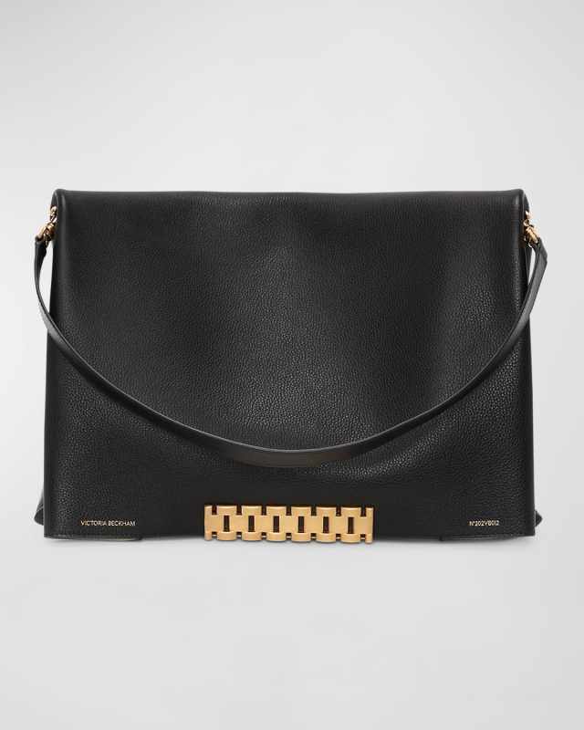 XL Flap Leather Clutch Bag