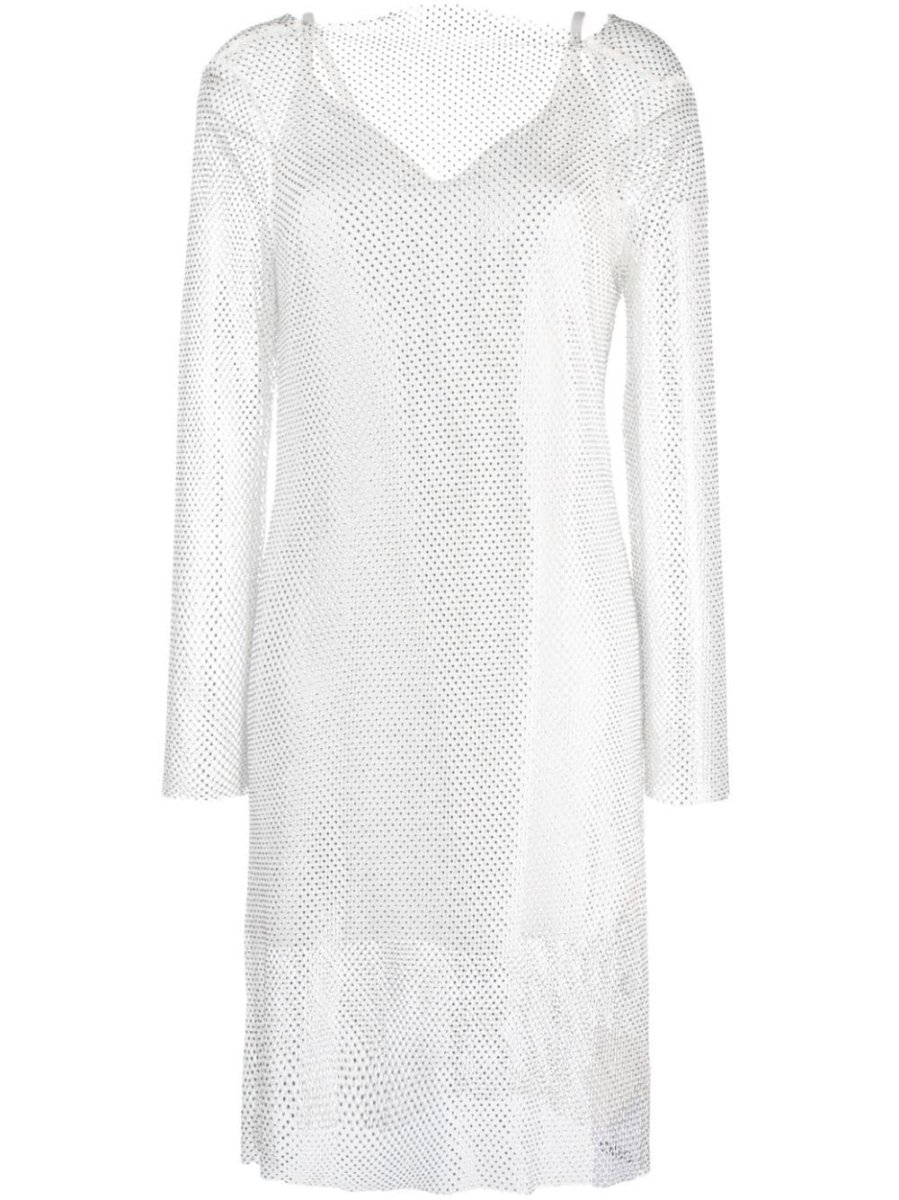 mesh layered minidress