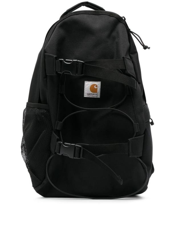 logo-patch zip-up backpack