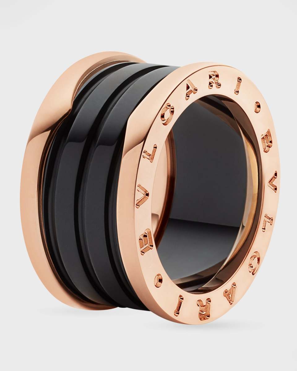 B. Zero1 18K Rose Gold Black Ceramic Ring