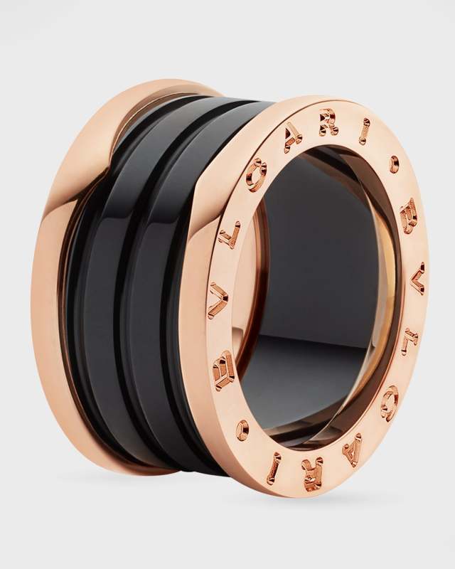 B. Zero1 18K Rose Gold Black Ceramic Ring