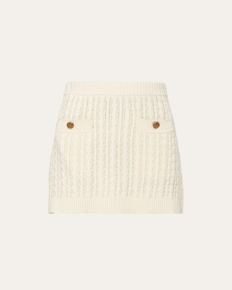 Cable-Knit Mini Skirt
