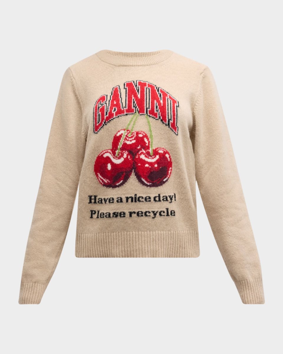Graphic Wool Cherry Crewneck Sweat