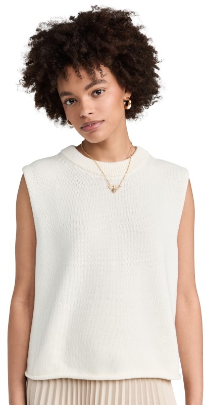 Velvet Aster Sweater Vest Milk