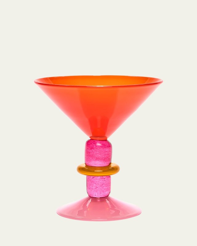 Hand-Blown Miami Martini Glasses