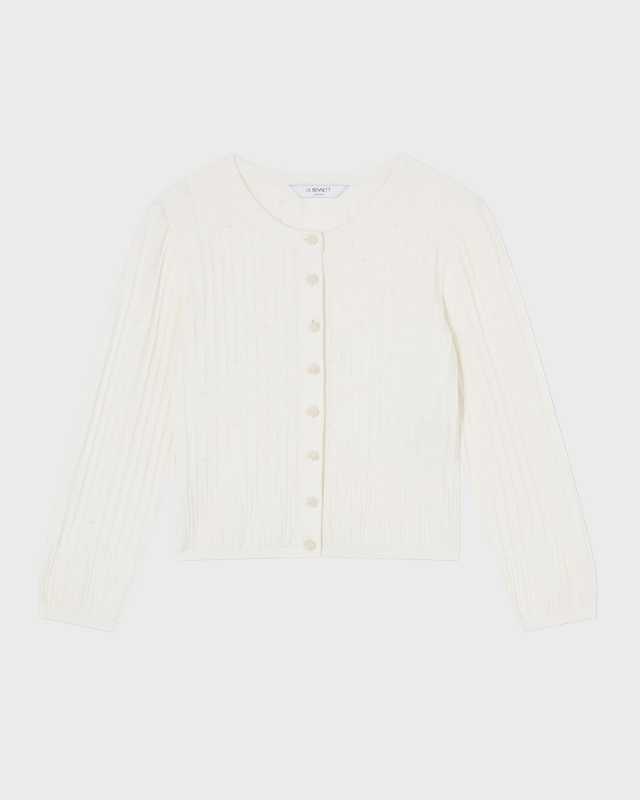 Maria Beaded Textured Cotton Cardigan