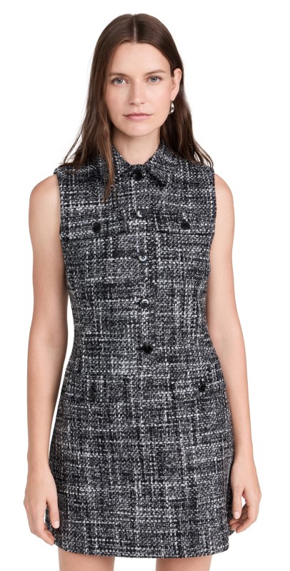 Theory Military Mini Dress Black Multi