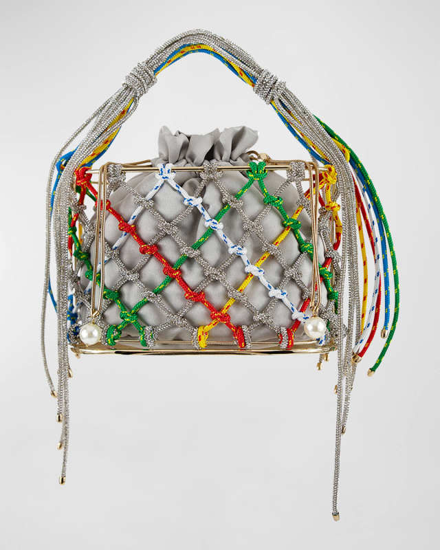 Rope Net Box Top-Handle Bag