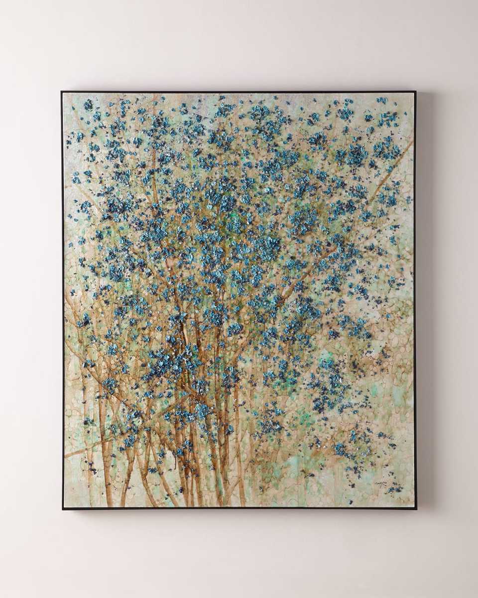 "Silvered Dogwood" Wall Art by Teng Fei