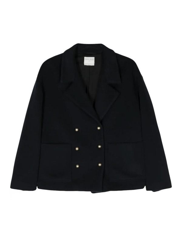Forte Forte Manteau Court - Bleu