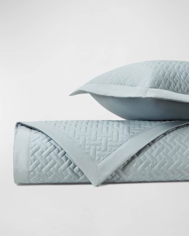 Basketweave Quilting Coverlet and Shams