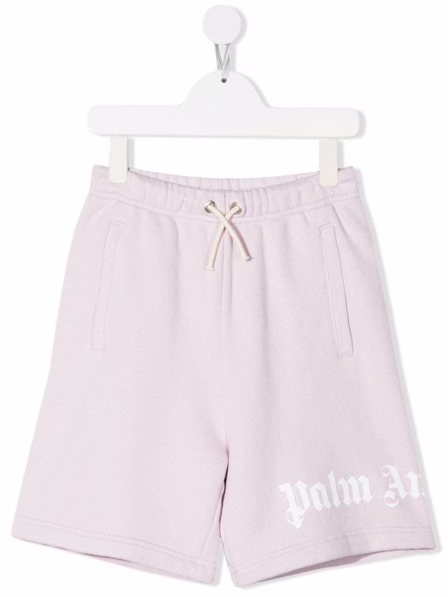 logo-print track shorts