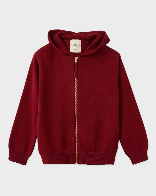 Kid's Hooded Cotton Cardigan, Size Newborn-6
