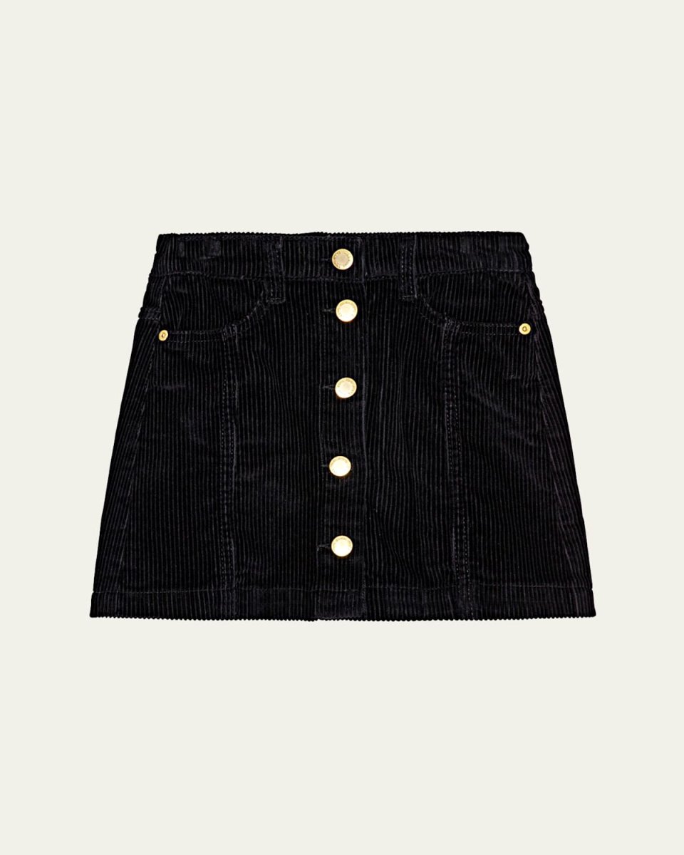 Girl's Bera Corduroy Logo Patch Skirt, Size 3T