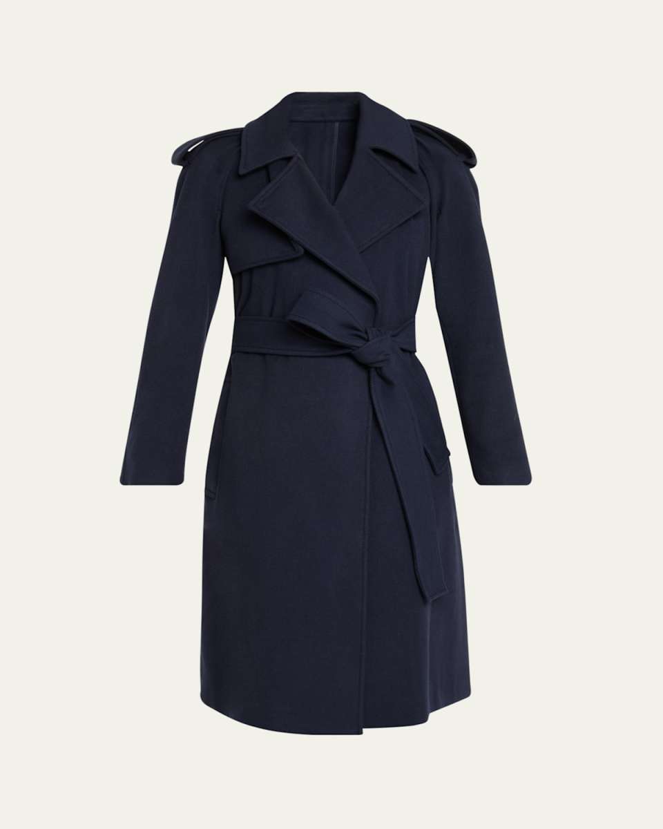 Belted Cashmere Trench Coat