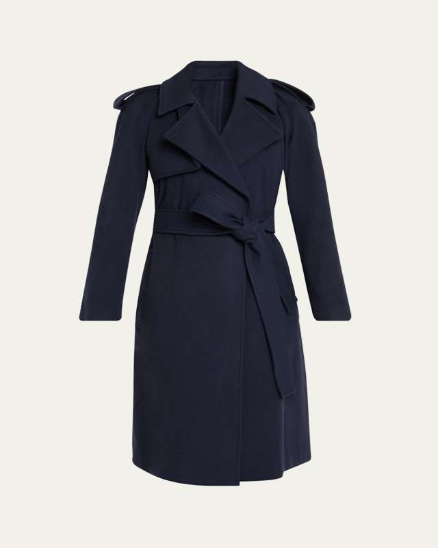 Belted Cashmere Trench Coat