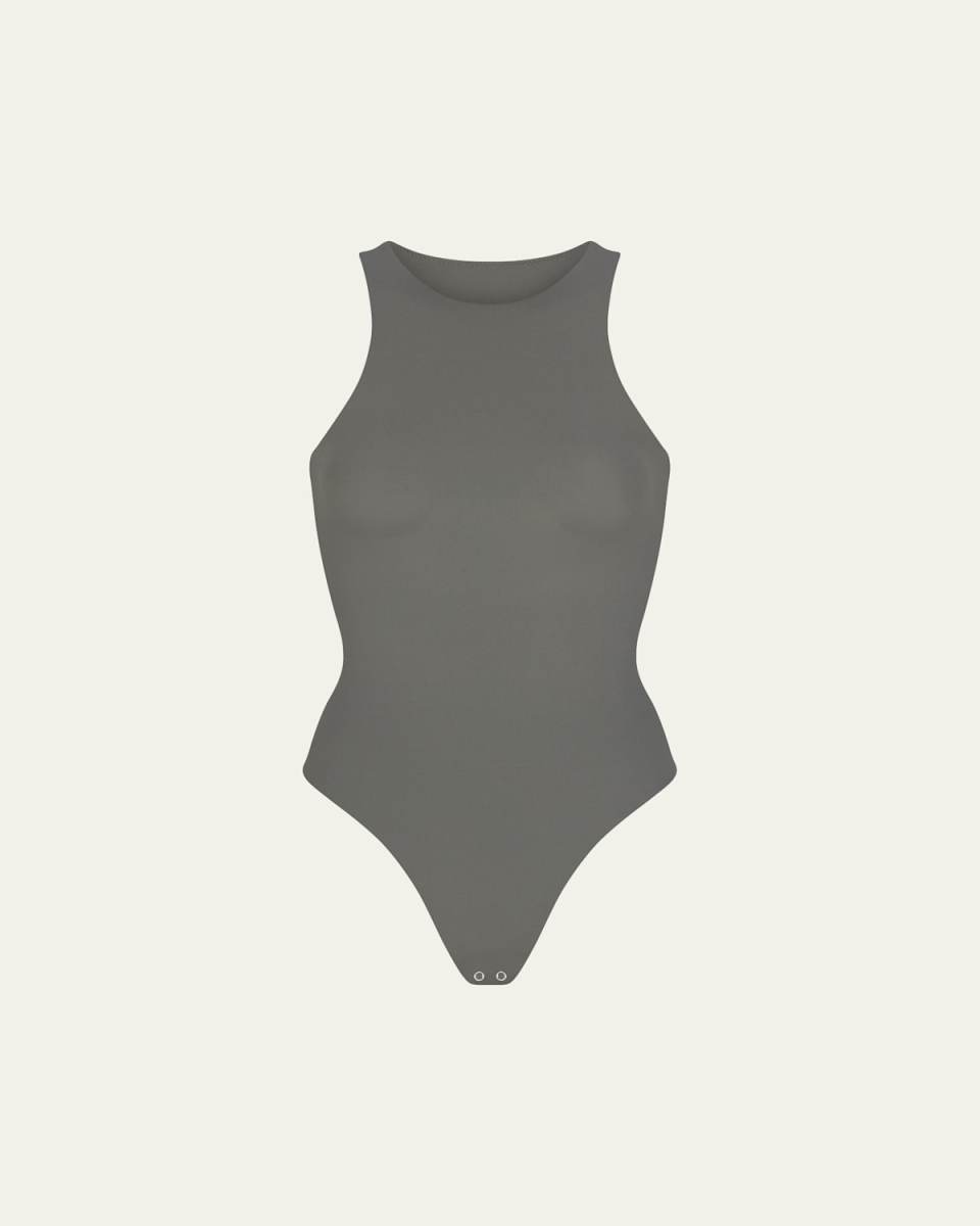 Fits Everybody High-Neck Thong Bodysuit