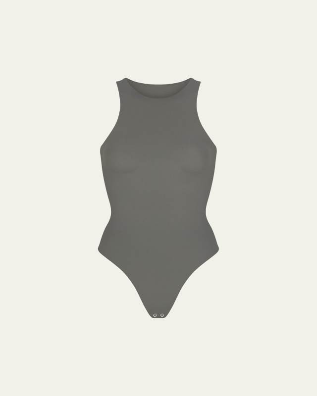 Fits Everybody High-Neck Thong Bodysuit