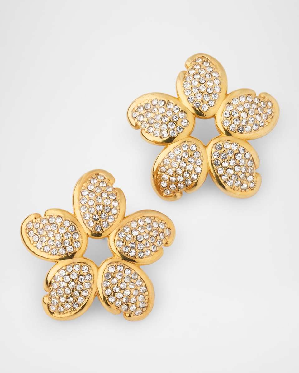 Crystal O Flower Earrings