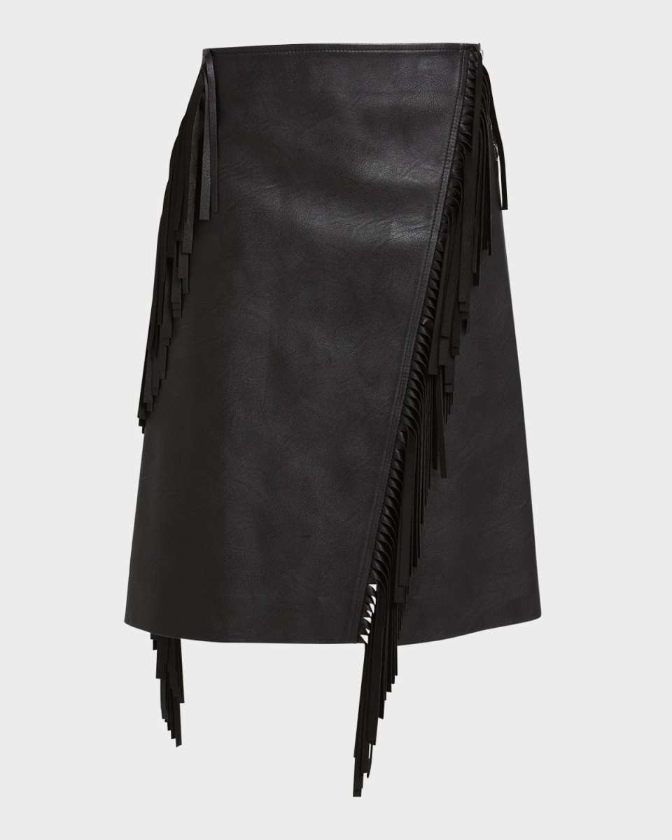 Alter Mat Faux Leather Fringe Skirt