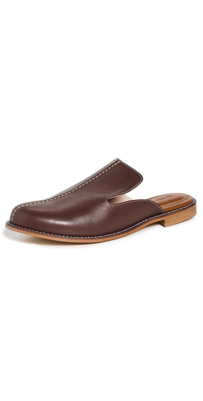 Shekudo Kansas Slip-On Flats Hickory Brown