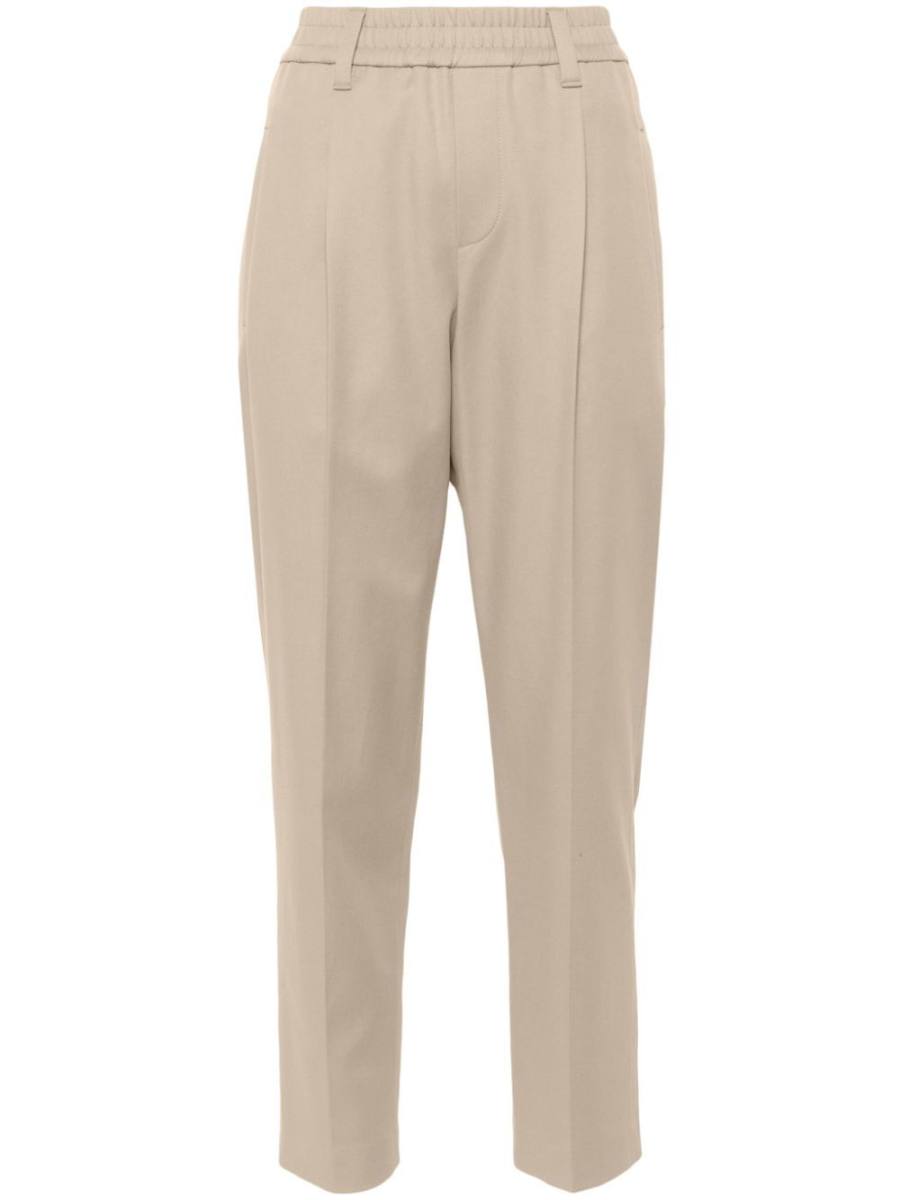 tapered-leg trousers