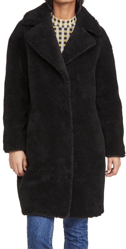 STAND STUDIO Camille Cocoon Coat Black