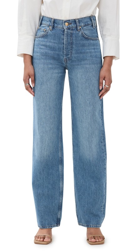 ANINE BING Gavin Long Jeans Atlantic Blue
