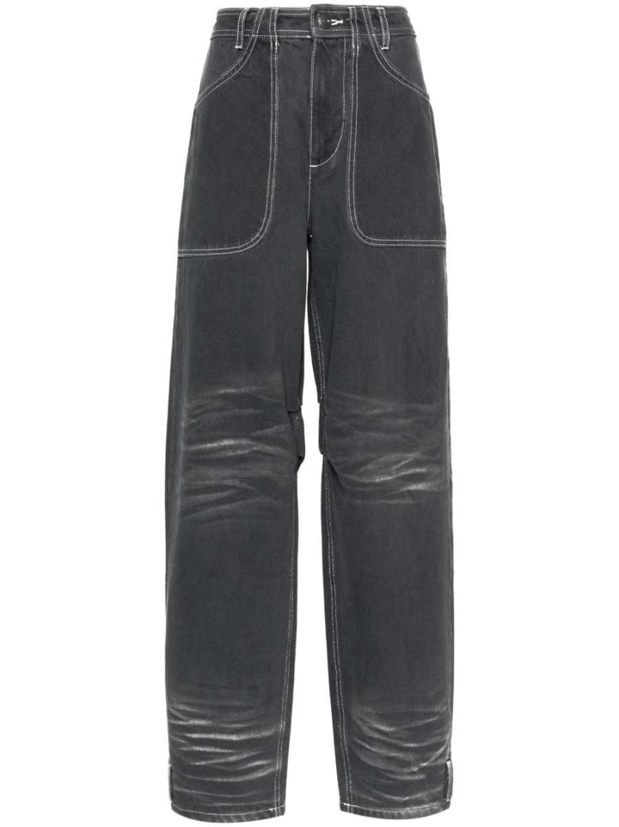 mid-rise wide-leg jeans
