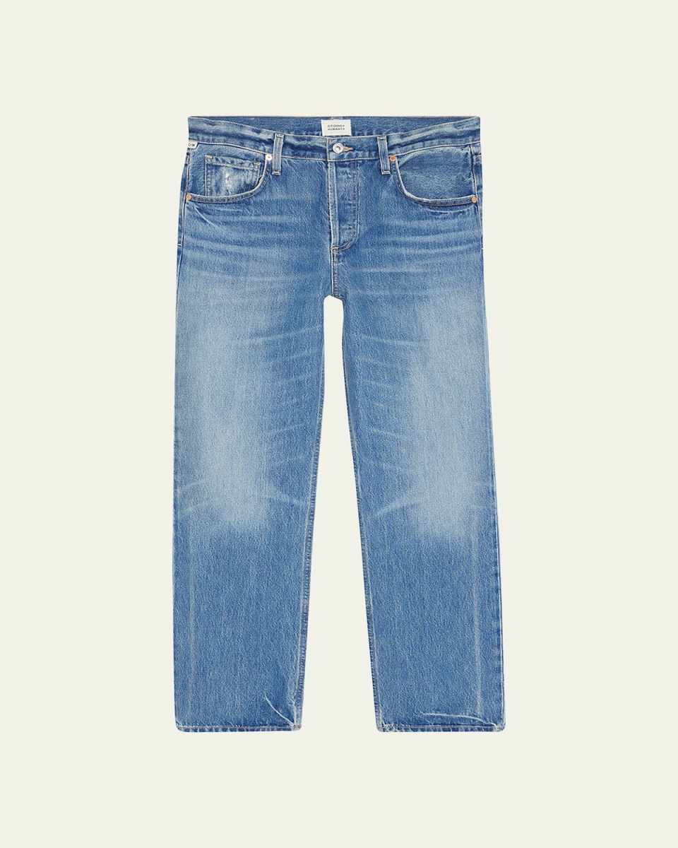 Neve Low-Rise Cropped Straight Jeans