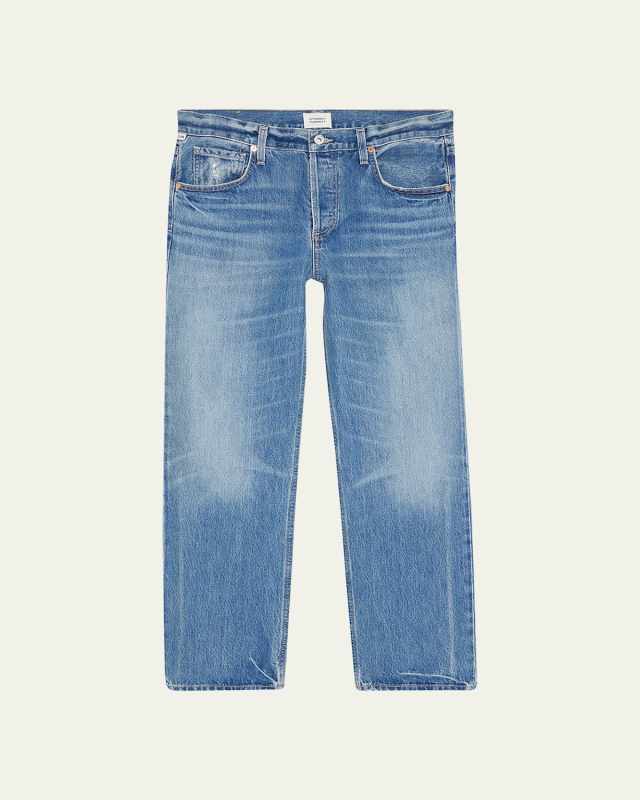 Neve Low-Rise Cropped Straight Jeans