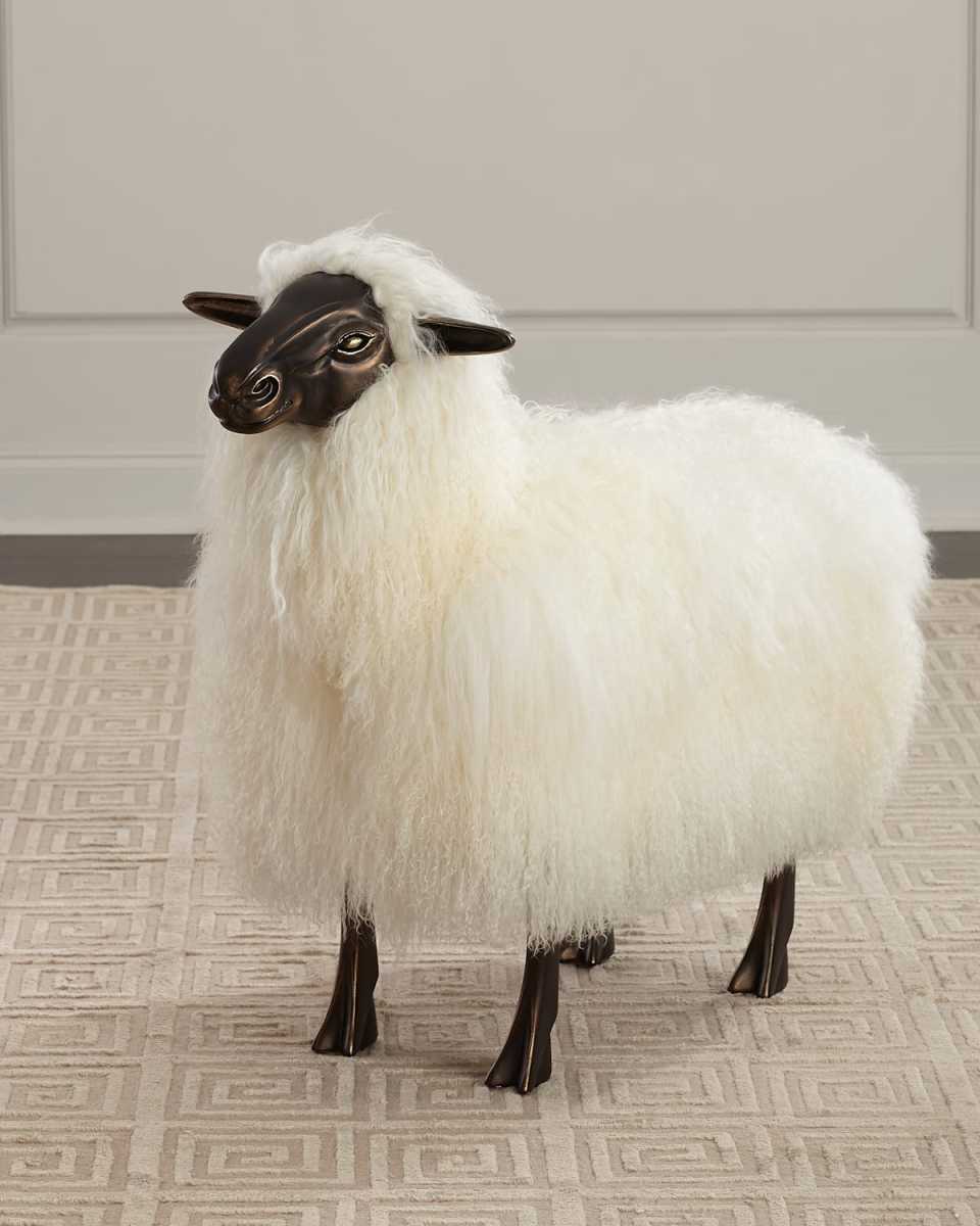 Magali Sheepskin Bench