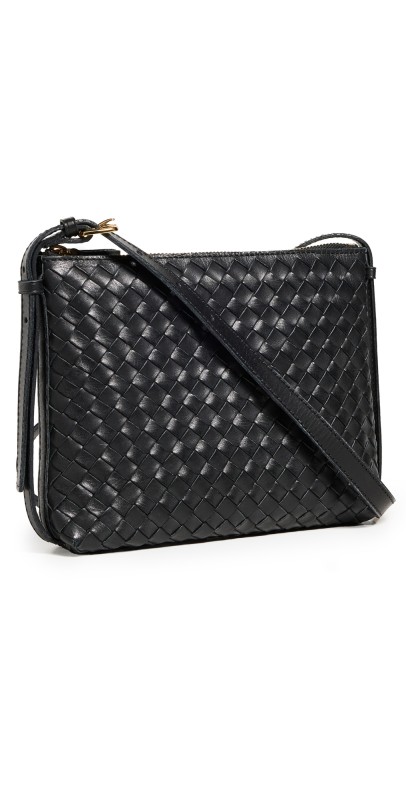 Madewell Puffy Woven Crossbody Bag Warm Coff
