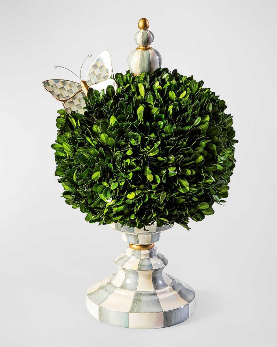 Sterling Check Medium Boxwood Centerpiece, 20"