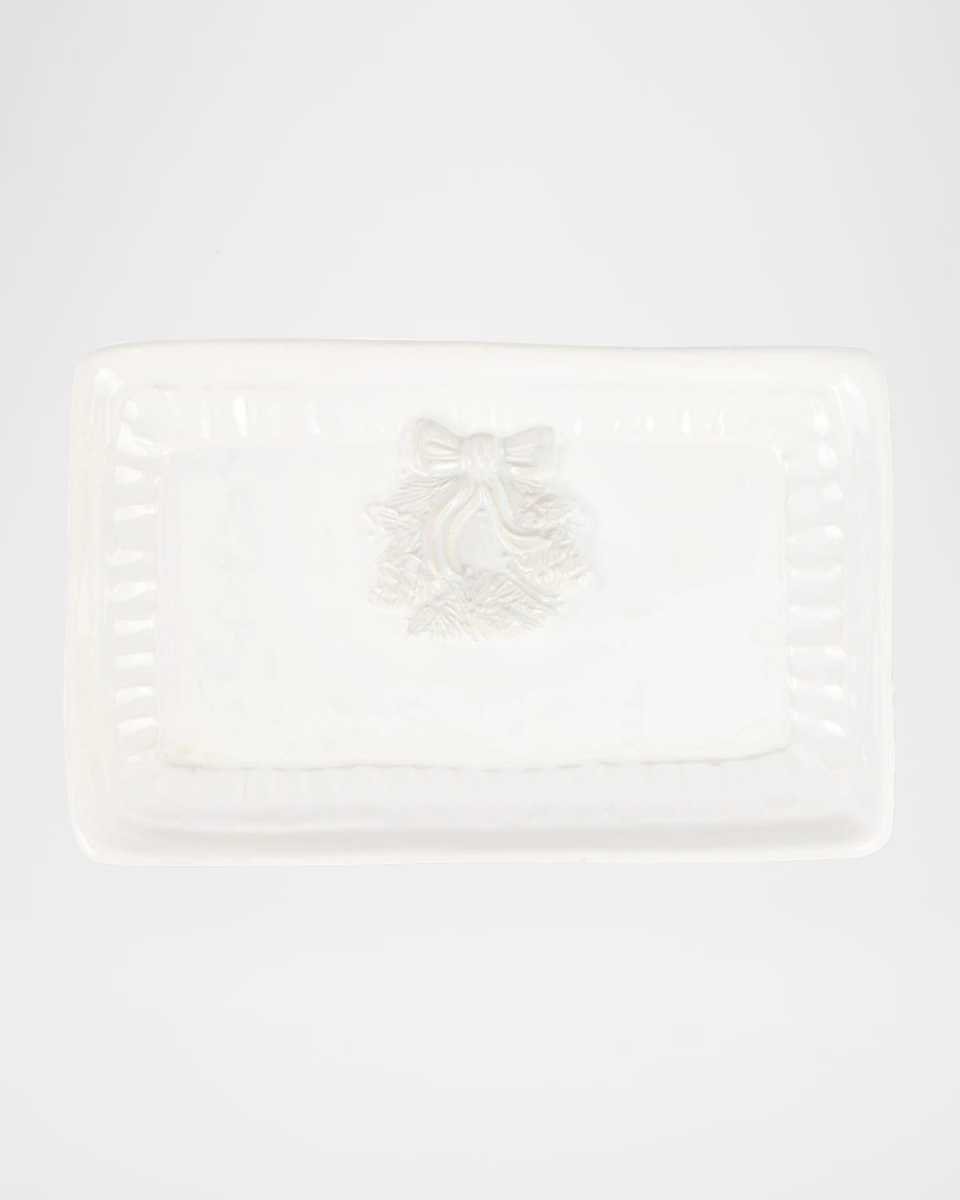 Pietra Natale Wreath Rectangular Tray
