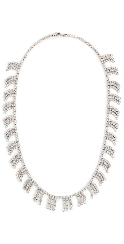 Roxanne Assoulin Rhinestone Fringe Necklace Multi