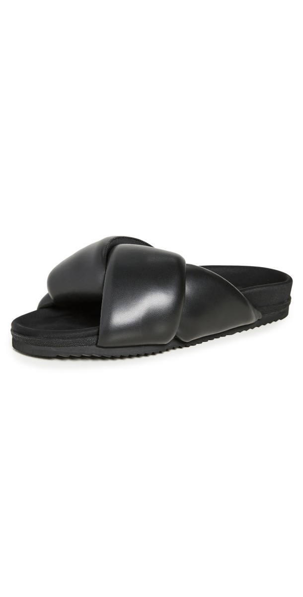 ROAM Foldy Puffy Slides Black