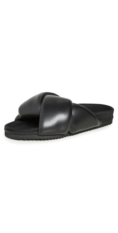 ROAM Foldy Puffy Slides Black