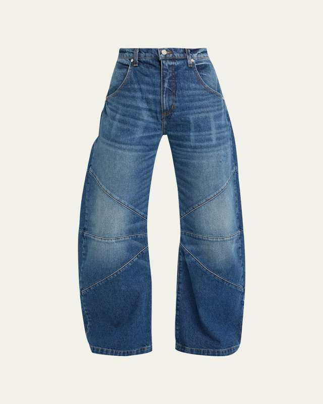 Frederic Mid-Rise Wide Curved Jeans