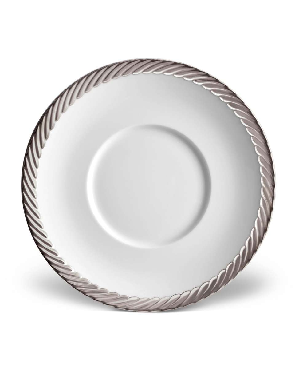 Corde Saucer, White/Silver
