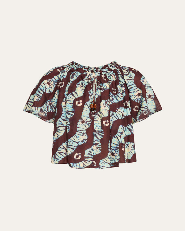 Alon Short-Sleeve Coverup Top