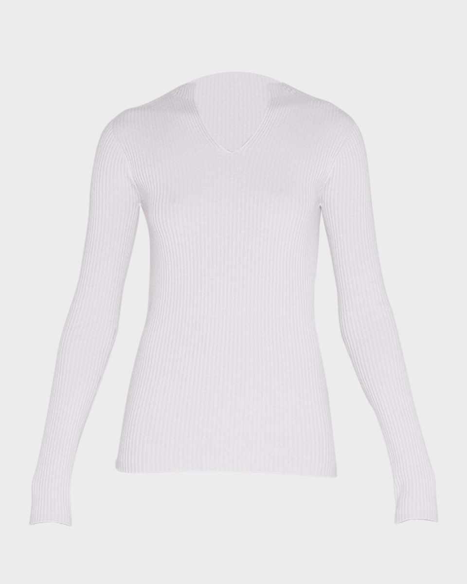 Cashmere Ribbed Knit Sweater